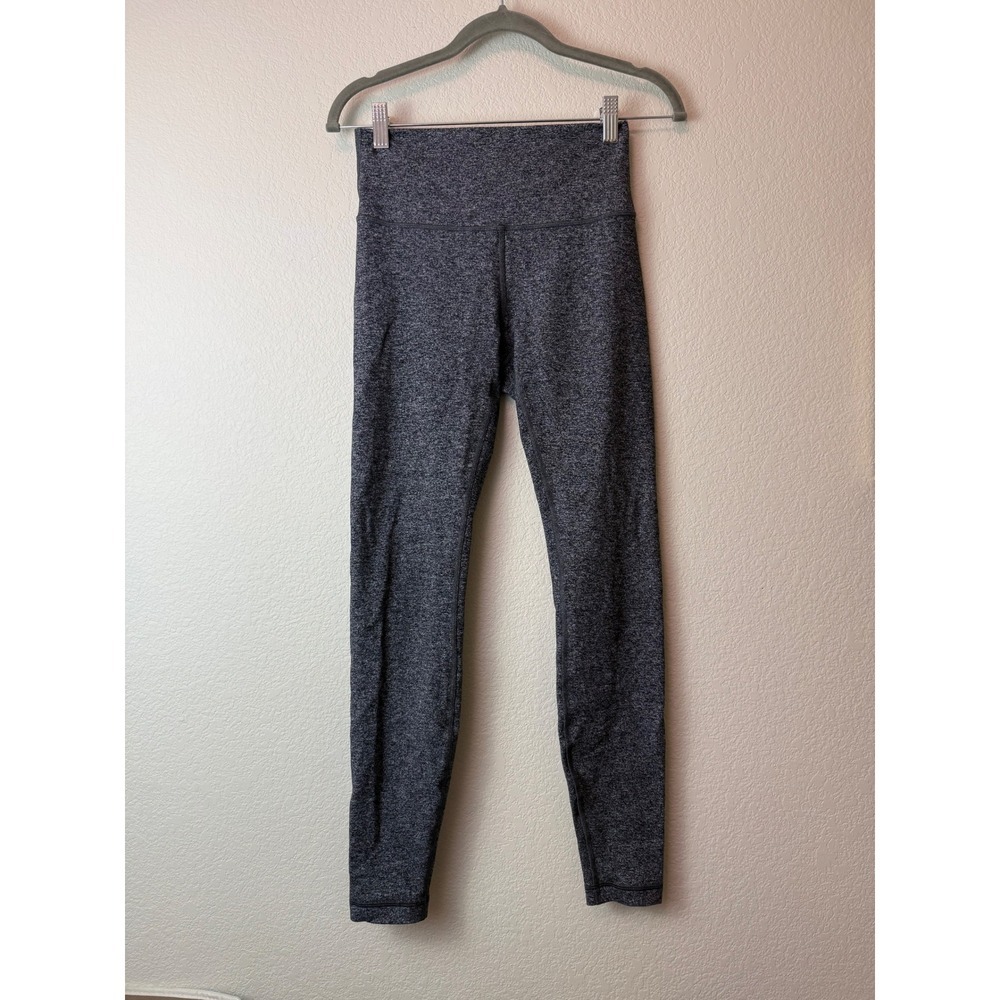 Lululemon Wunder Under High-Rise Tight 28 Space Dye Heathered Black White Size 6